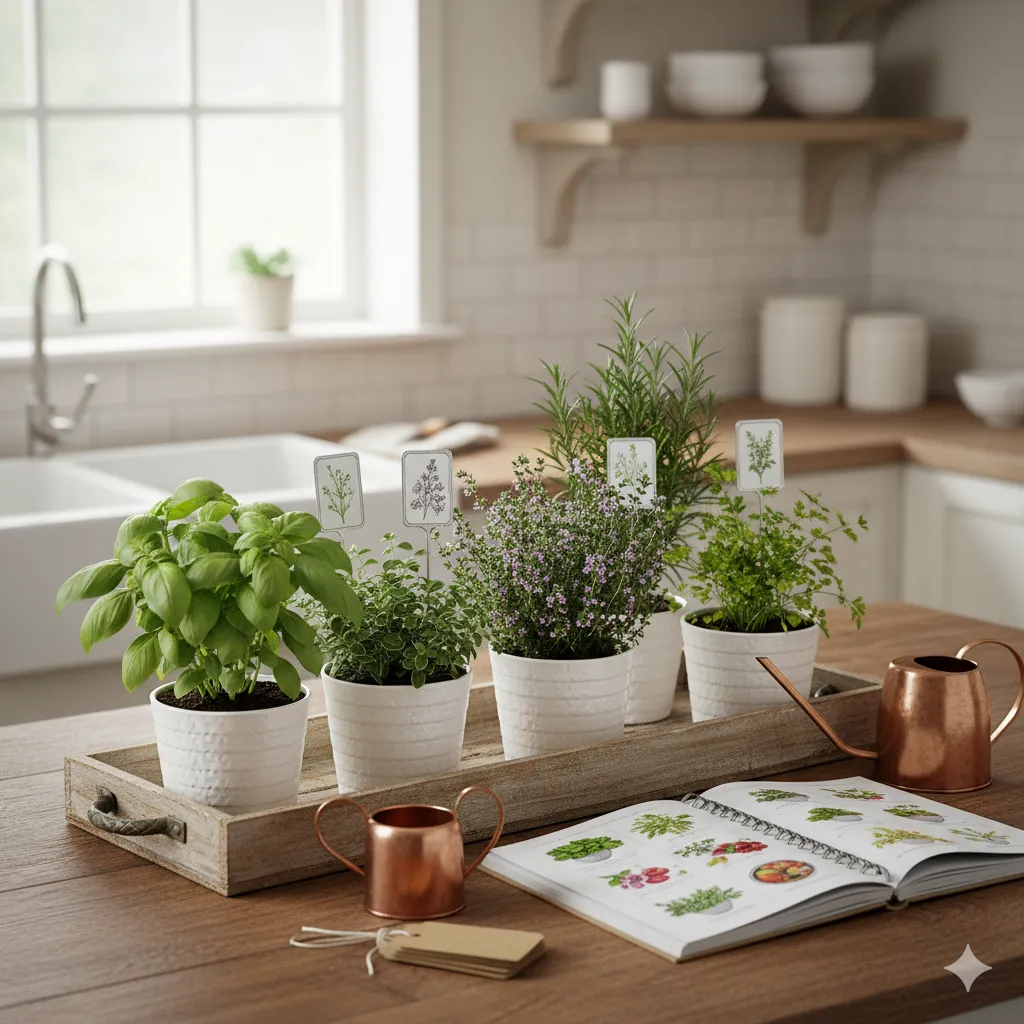 Culinary Herb Garden Kit with gourmet herb varieties